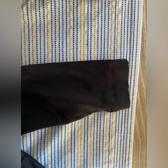 Reiss Pleated Front Black Dress Back Zip Closure Side Pockets Stretchy Sz 6 - Picture 5 of 11